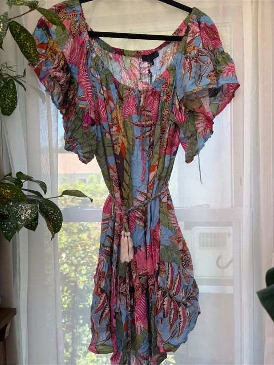 RACHEL Rachel Roy Dresses & Skirts - Rachel Roy Boho Off-Shoulder Floral Tie-Waist Dress in Multicolor